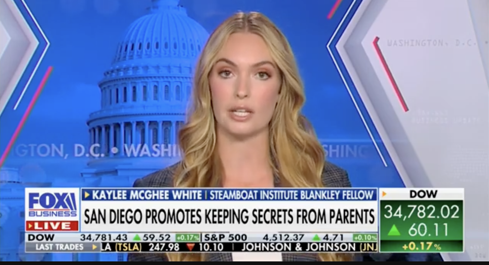 Blankley Fellow Kaylee McGhee White Appears on Fox Business -The