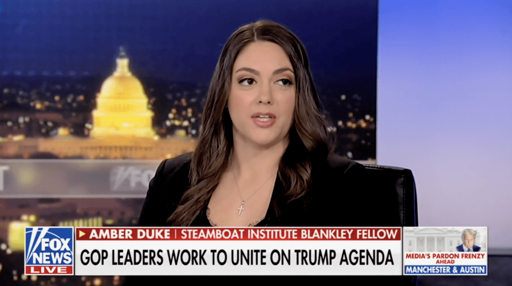 Amber Duke on Fox - The Steamboat Institute